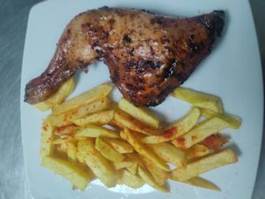 Pollo al horno y al carbon 